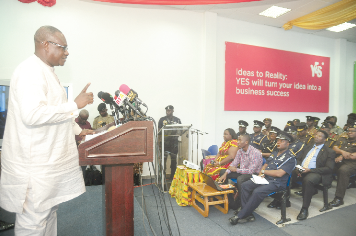 • Mr Prosper Bani, Minister of the Interior, answering questions during his turn at the meet the press series in Accra . Picture: EMMANUEL QUAYE 